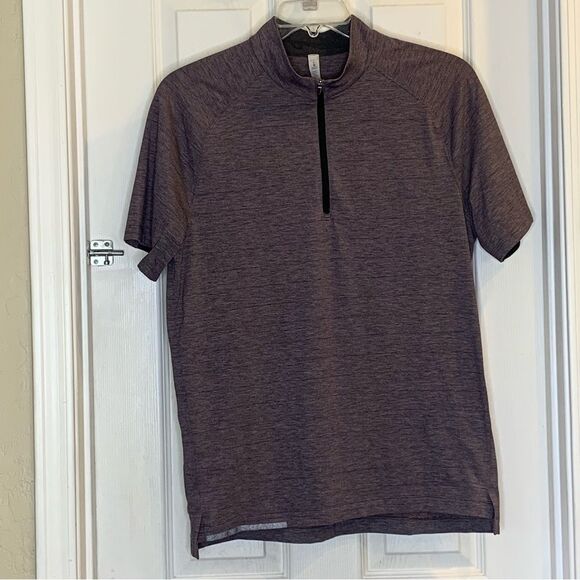 lululemon athletica Other - Lululemon Switchback 1/4 Zip Lookout Stripe Heathered Black Cherry Size Large